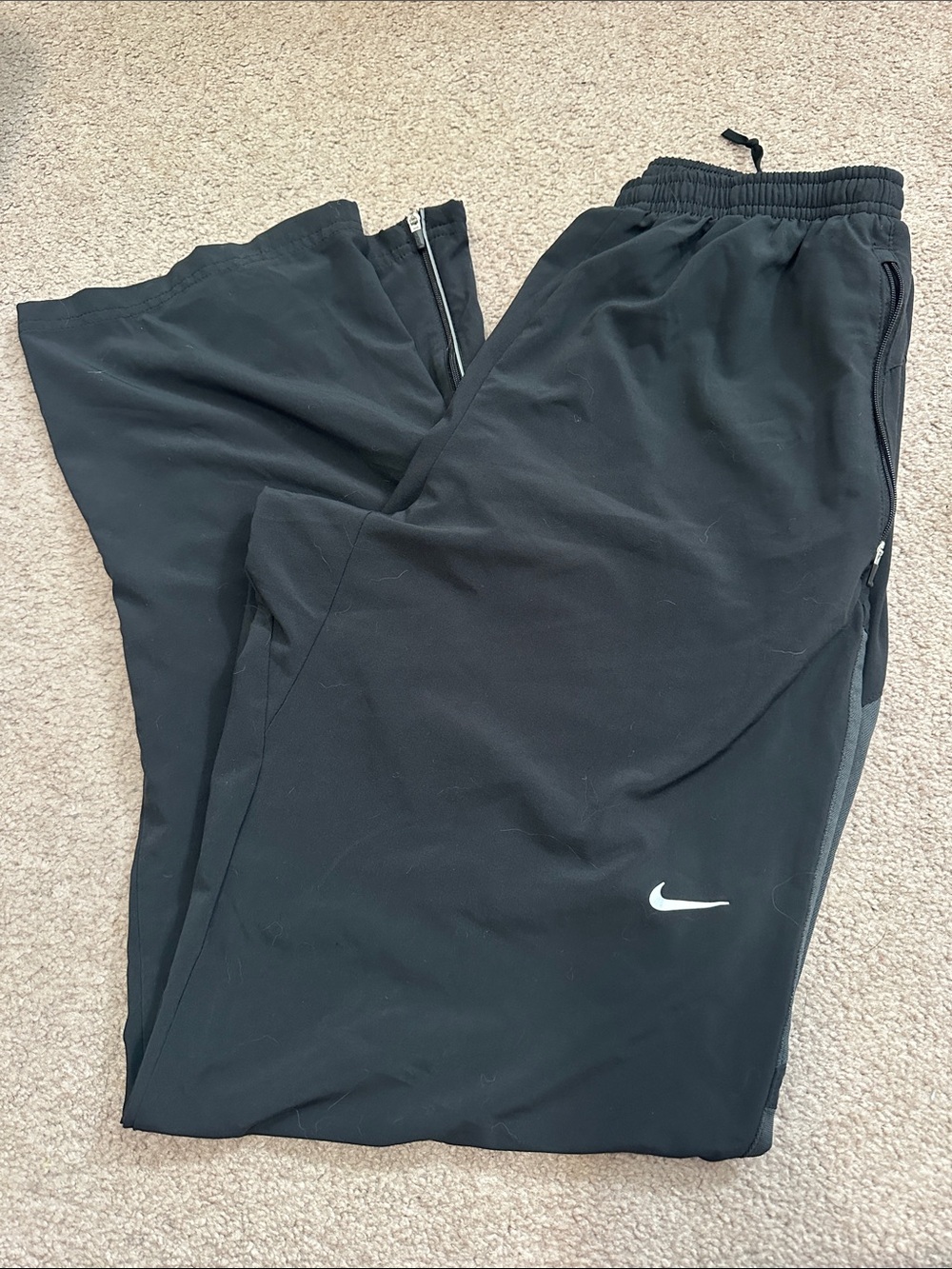 Nike Black Women’s Jogger Sweatpants with White Swoosh